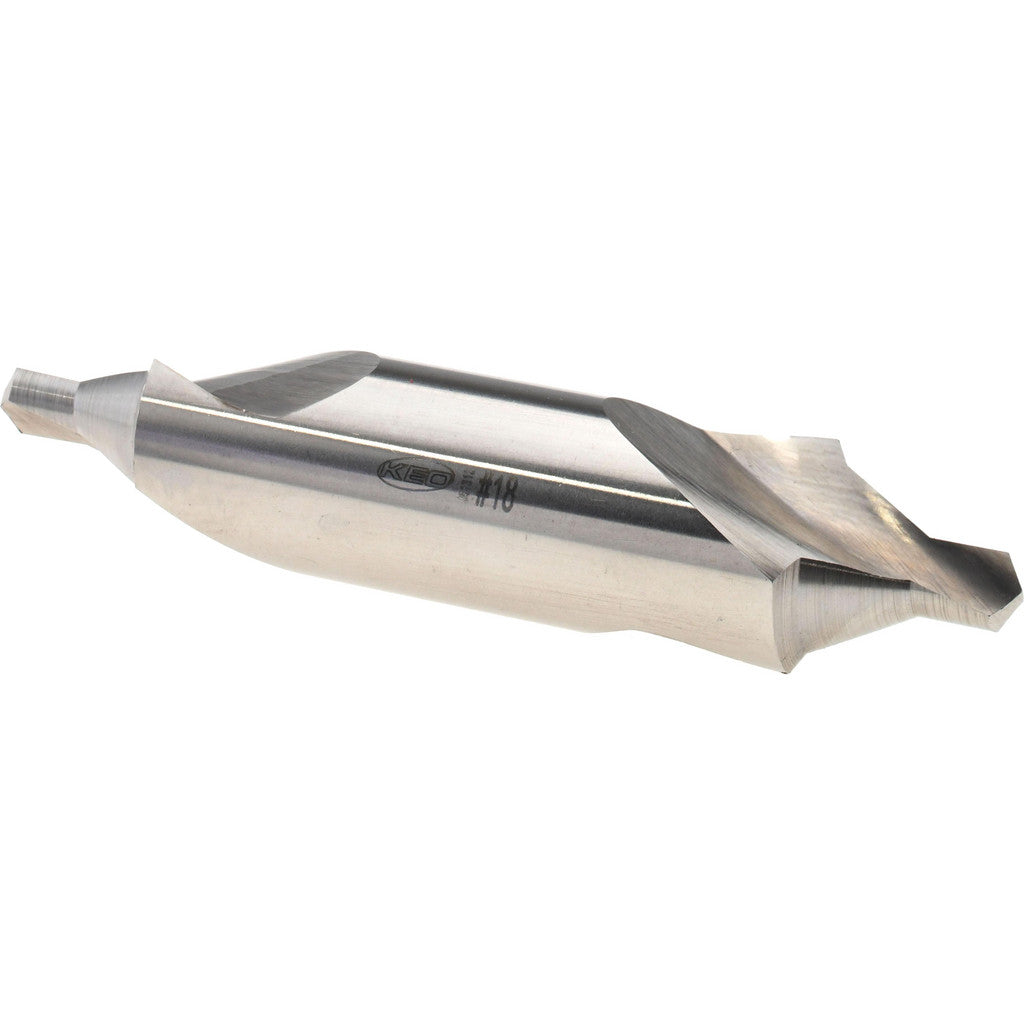 Keo 906-000-265 Combination Drill & Countersink: #18, 3/4" Body Dia, 118 deg, High-Speed Steel