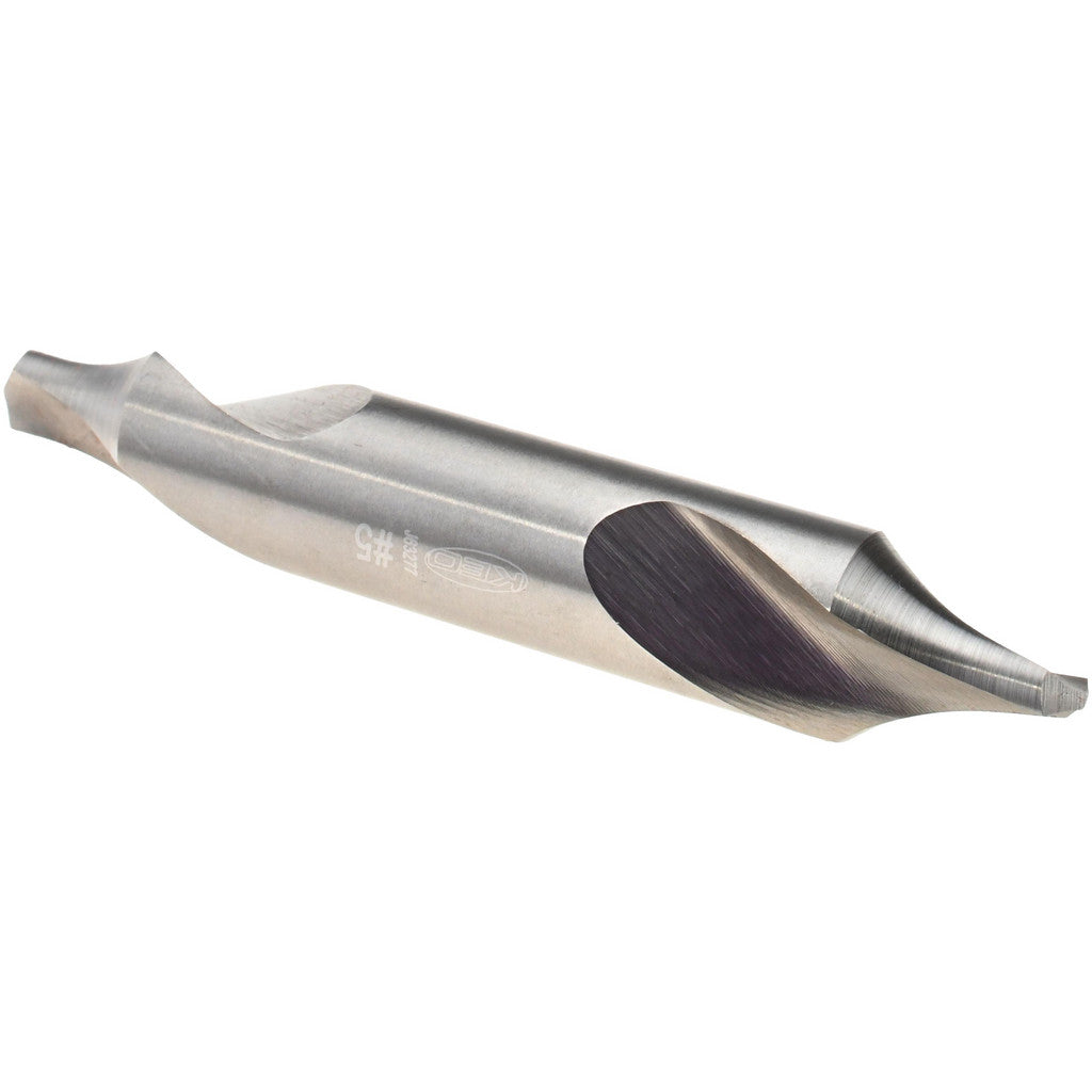 Keo 906-000-122 Combination Drill & Countersink: #5, 7/16" Body Dia, 118 deg, High-Speed Steel