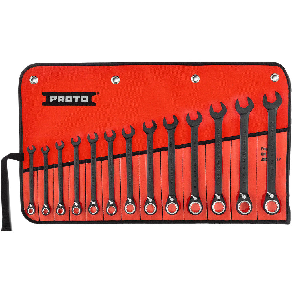 Proto JSCVM-13S Combination Wrench Set: 13 Pc, 7 to 19 mm Wrench, Metric