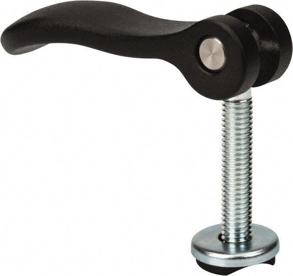 KIPP K0005.25011A4X50 Adjustable Clamping Handle: 3/8-16 Thread, 1.06" Hub Dia, Black Powder Coat Cast Aluminum, Black