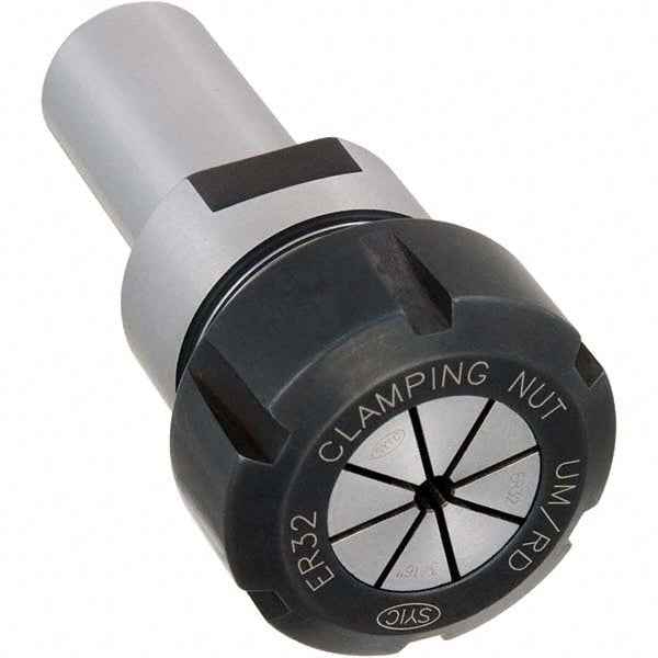 Techniks 4843 Collet Chuck: 1/16 to 3/4" Capacity, ER32 Collet, 1-1/4" Shank Dia, Straight Shank