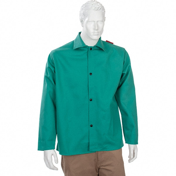 TILLMAN 6230L Flame Resistant/Retardant & Welding Jacket: Size Large, Cotton, Snaps Closure