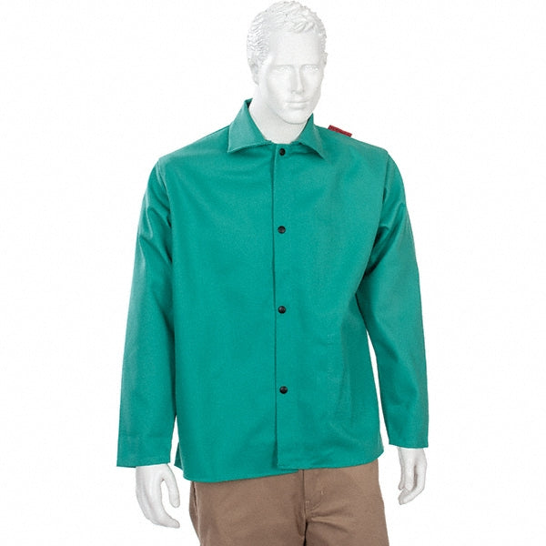 TILLMAN 6230M Flame Resistant/Retardant & Welding Jacket: Size Medium, Cotton, Snaps Closure