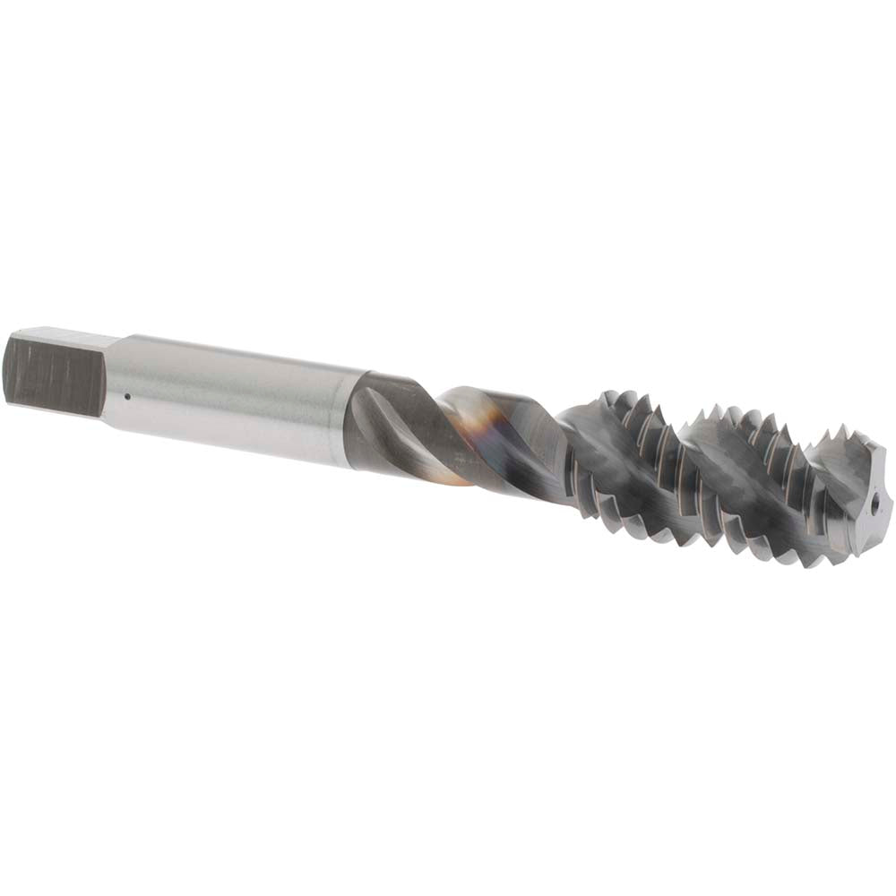 OSG 1432108 Spiral Flute Tap: 1/2-13, UNC, 3 Flute, Bottoming Chamfer, 3B Class of Fit, High-Speed Steel, TiCN Finish