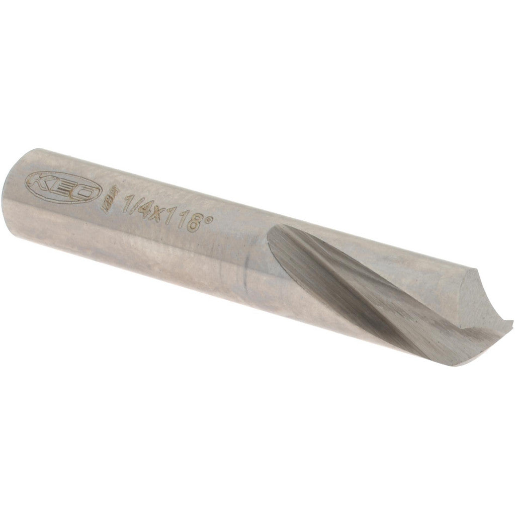 Keo 955-000-019 Spotting Drill: 1/4" Dia, 118 deg, 1-1/2" OAL, High-Speed Steel