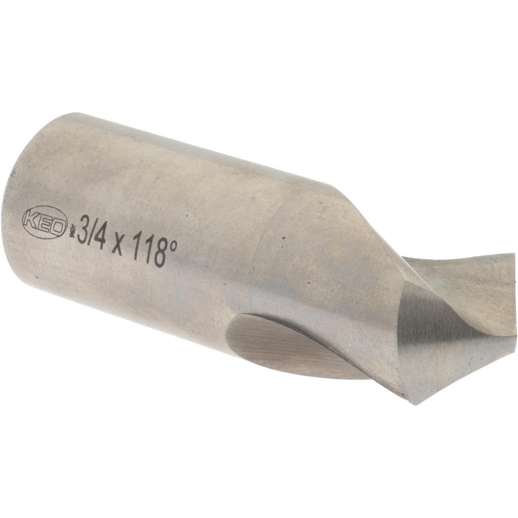 Keo 955-000-031 Spotting Drill: 3/4" Dia, 118 deg, 2-1/4" OAL, High-Speed Steel