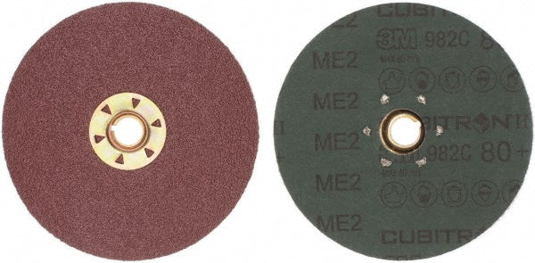 3M 7100110344 Fiber Disc: 5" Disc Dia, 5/8-11 Hole, Quick Change TN, 80 Grit, Premium Ceramic Alumina (Pack of 25)