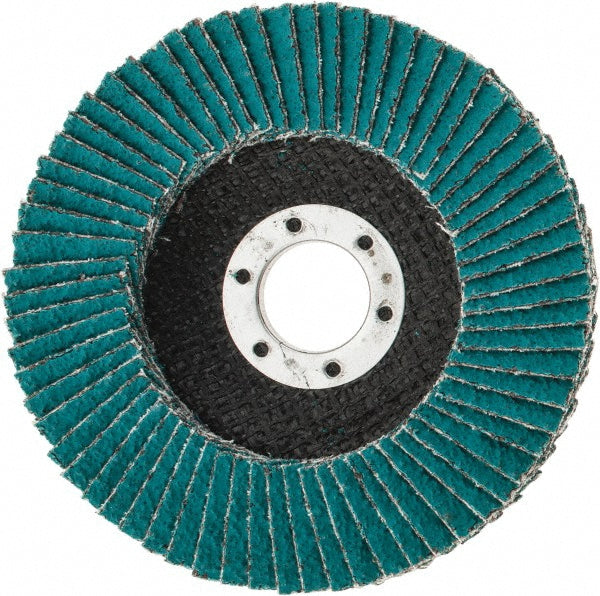 3M 7010363142 Flap Disc: 4-1/2" Dia, 7/8" Hole, Zirconia Alumina, Type 27 (Pack of 10)