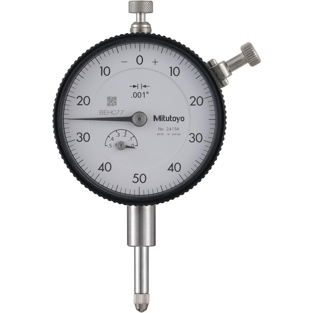Mitutoyo 2415A Dial Drop Indicator: 0.5000" Max Measurement, 0-50-0 Dial Reading, 0.001000" Accuracy