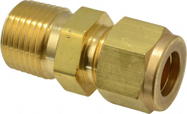 Parker 8MSC8N-B Compression Tube Connector: 1/2" Thread, Compression x MNPT