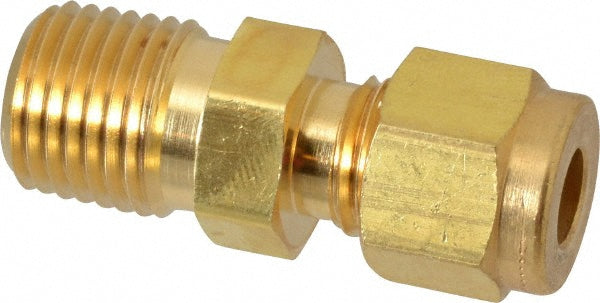 Parker 4-4 FBZ-B Compression Tube Connector: 1/4" Thread, Compression x MNPT