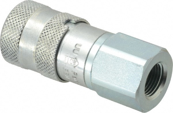 Parker FEM-371-6FP Hydraulic Hose No Lock Female Pipe Thread Coupler: 3/8" Hose Size, 3/8-18, 3625 psi