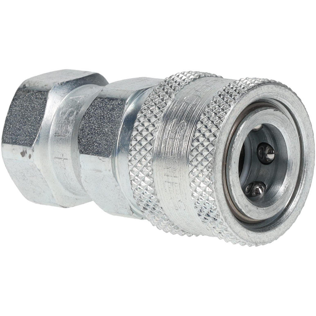 Parker 4/4/6601 Hydraulic Hose Female Pipe Rigid Fitting: 1/4" Hose Size, 1/4" Thread, 5000 psi