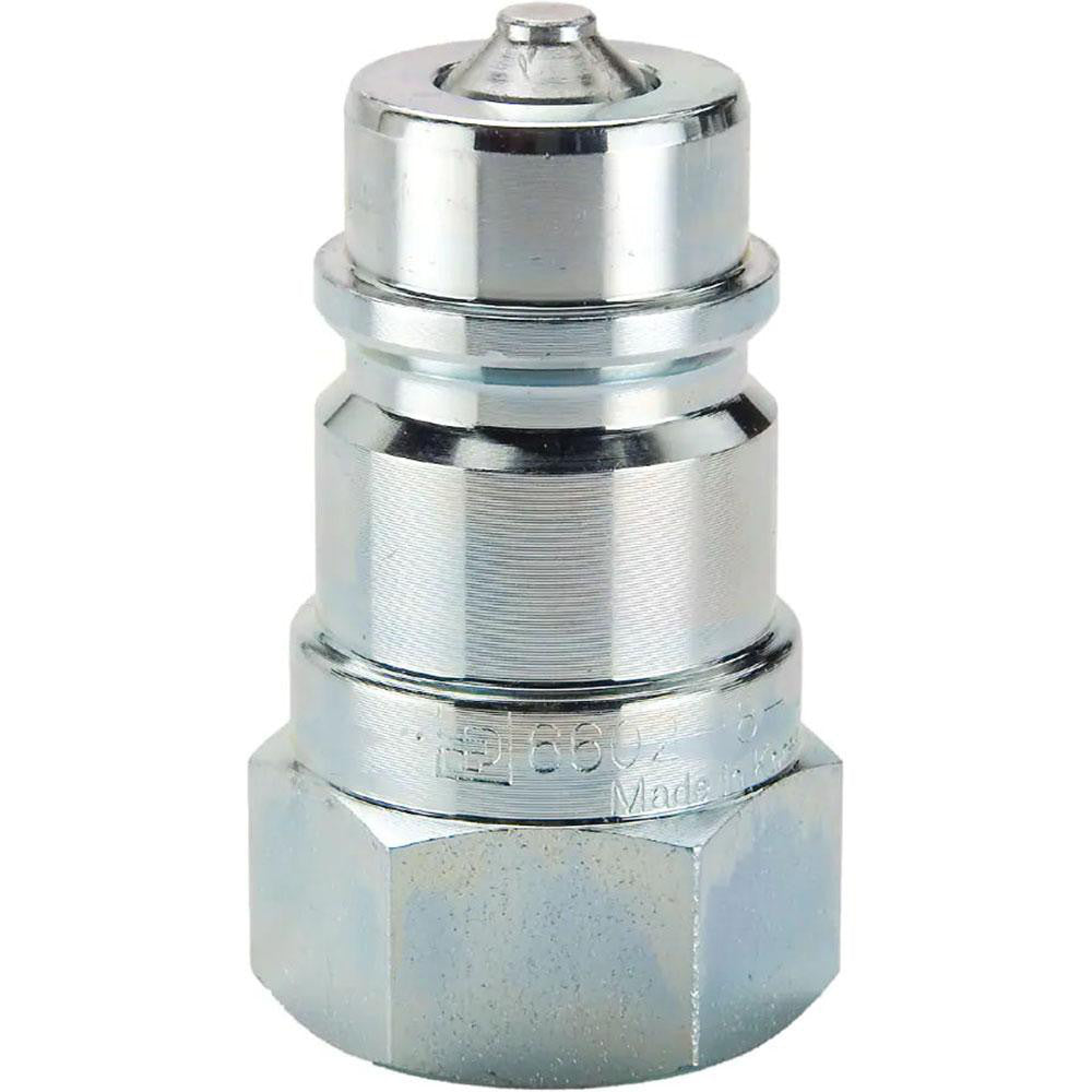 Parker 6/6/6610 Hydraulic Hose Female O-Ring Boss Nipple: 3/8" Hose Size, 9/16-18, 4000 psi