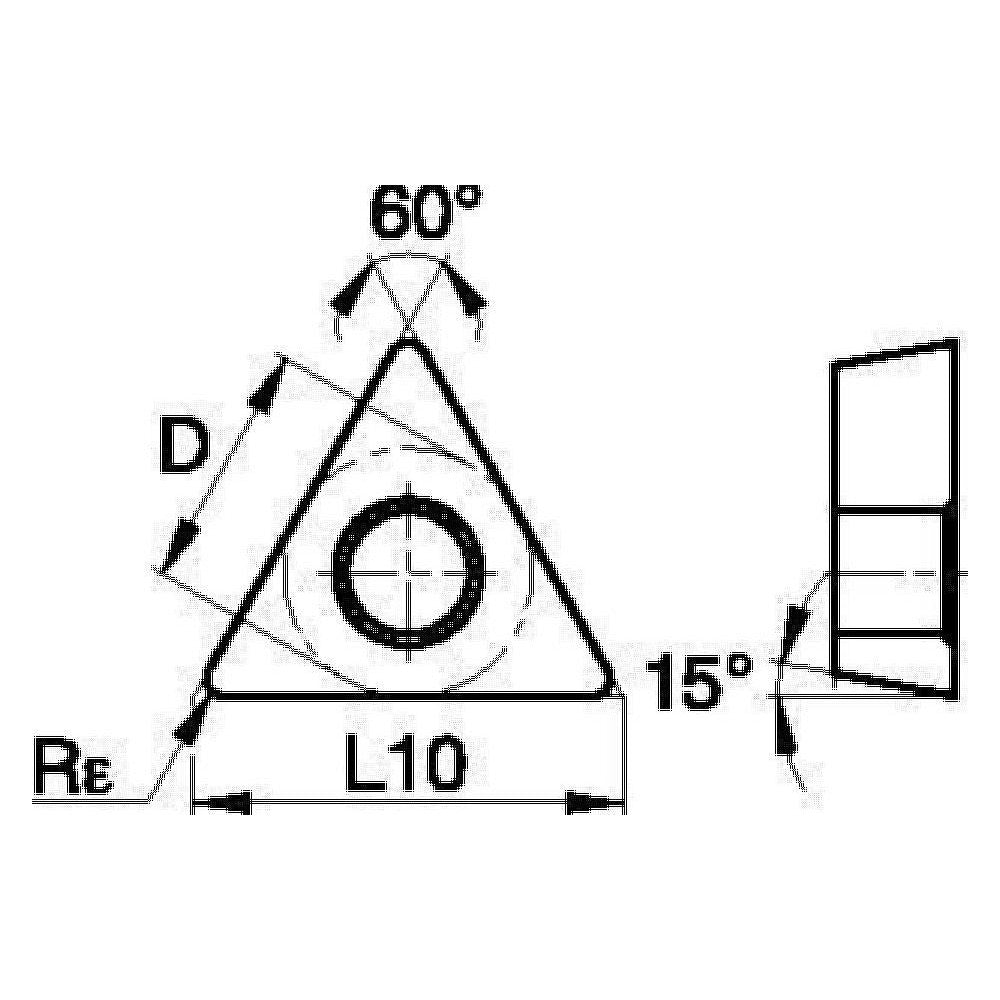 Widia 2828398 Boring Insert: TDAT130805Yes CG5, Carbide (Pack of 10)