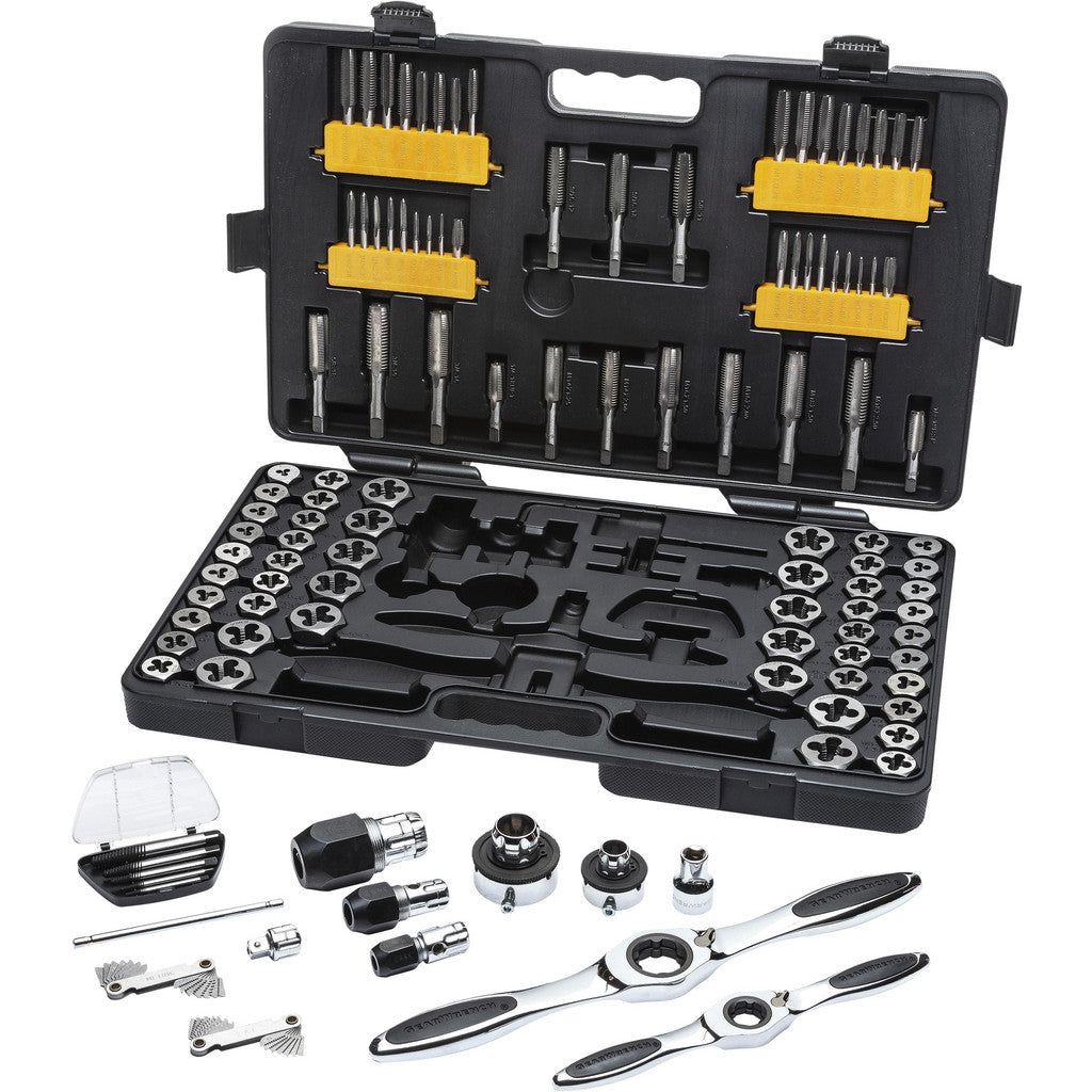 GEARWRENCH 82812 114 Pc. SAE & Metric Ratcheting Tap and Die Set
