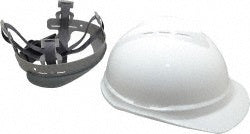 MSA 10034018 Hard Hat: Impact Resistant, Vented, Type 1, Class C, 4-Point Suspension
