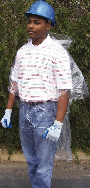 MCR Safety O22 Rain Poncho: Clear, Polyethylene, Size Universal