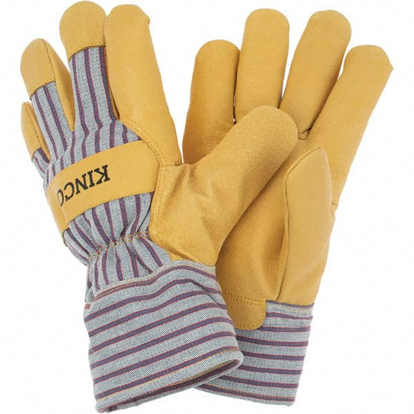 Kinco 1927-L Work Gloves: Kinco Size Large, Thermal Lined, Pigskin, General Purpose