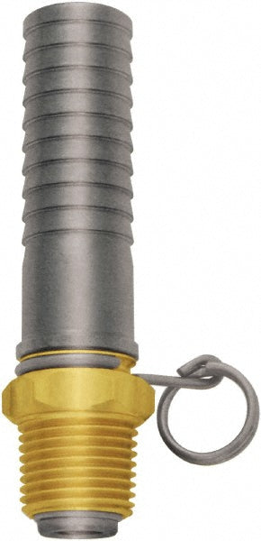 SANI-LAV N15 Barbed Hose Fitting: 1/2" GHT & NPT, 3/4" Hose ID, Male, Brass
