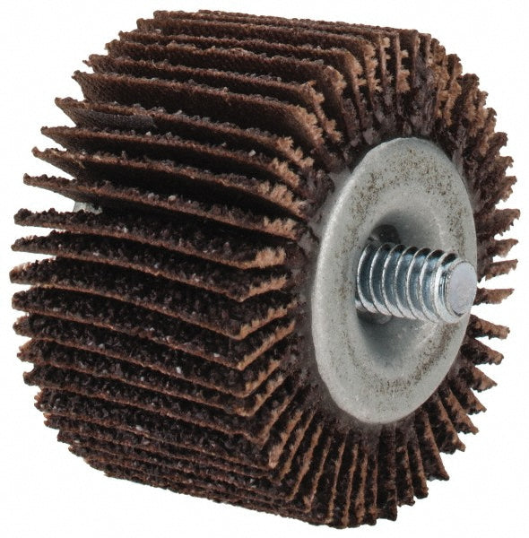 Merit Abrasives 8834132051 Mounted Flap Wheel: 1-5/8" Dia, 1" Face Width, 40 Grit, Aluminum Oxide (Pack of 10)