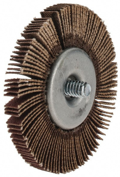 Merit Abrasives 8834134003 Mounted Flap Wheel: 2-1/2" Dia, 1/4" Face Width, 120 Grit, Aluminum Oxide (Pack of 10)