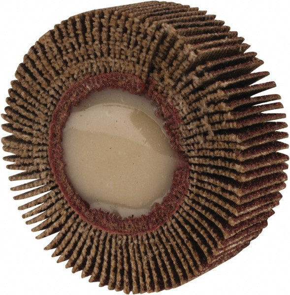 Merit Abrasives 8834137131 Mounted Flap Wheel: 1-1/2" Dia, 1/2" Face Width, 80 Grit, Ceramic Alumina