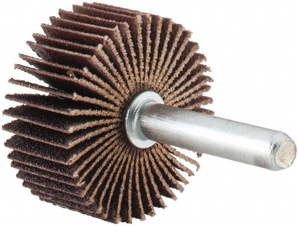 Merit Abrasives 8834137322 Mounted Flap Wheel: 1-3/8" Dia, 5/8" Face Width, 120 Grit, Aluminum Oxide (Pack of 10)