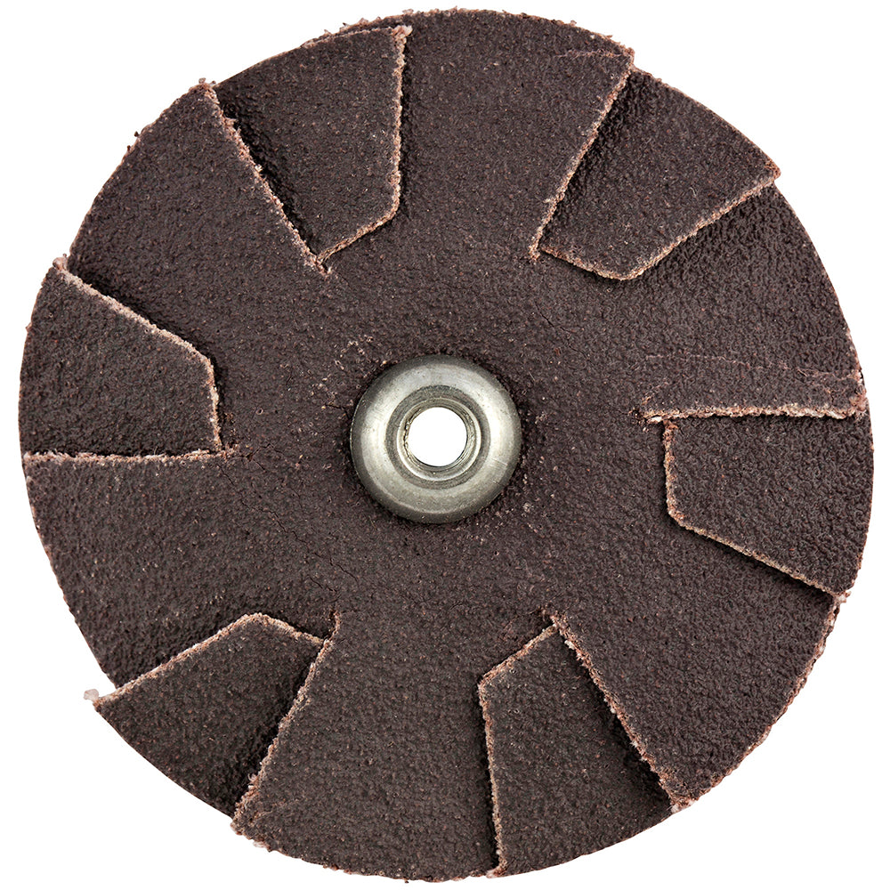 Merit Abrasives 8834184076 80 Grit, 2" Dia, Flexible Slotted Overlap Disc