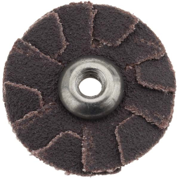 Merit Abrasives 8834184224 100 Grit, 1" Dia, Flexible Slotted Overlap Disc