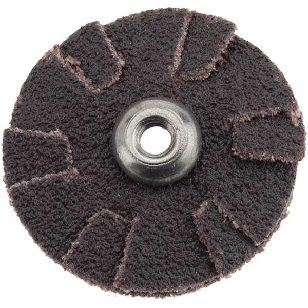 Merit Abrasives 8834184270 60 Grit, 1-1/4" Dia, Flexible Slotted Overlap Disc