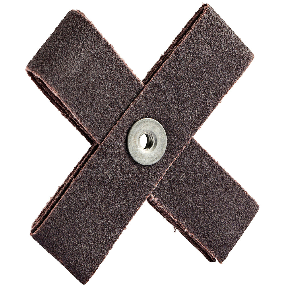 Merit Abrasives 8834184377 120 Grit, Fine Grade, Aluminum Oxide Cross Pad