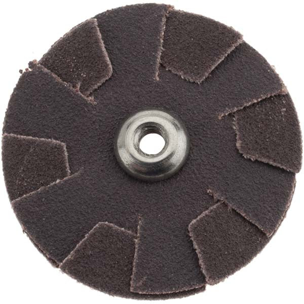 Merit Abrasives 8834186035 120 Grit, 1-1/2" Dia, Flexible Slotted Overlap Disc