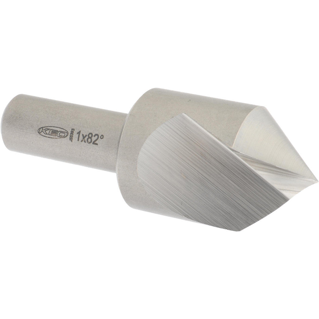 Keo 919-000-061 Countersink: 1" Head Dia, 82.00 deg Included Angle, 1 Flute, High-Speed Steel, Right Hand Cut