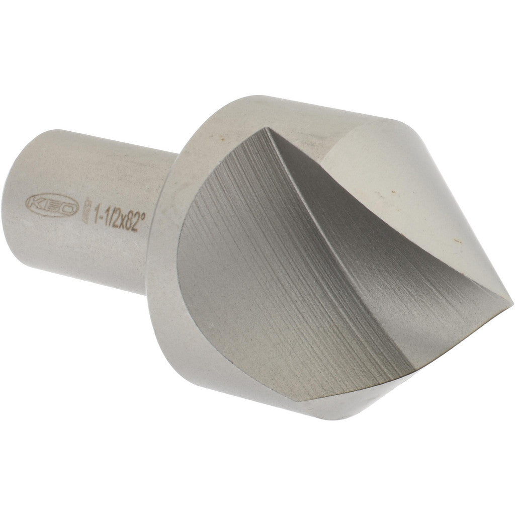 Keo 919-000-133 Countersink: 1-1/2" Head Dia, 82.00 deg Included Angle, 1 Flute, High-Speed Steel, Right Hand Cut