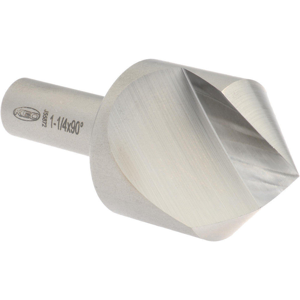 Keo 919-000-147 Countersink: 1-1/4" Head Dia, 90.00 deg Included Angle, 1 Flute, High-Speed Steel, Right Hand Cut
