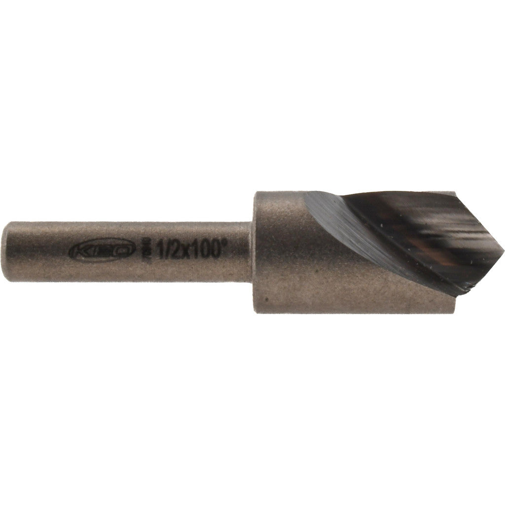 Keo 919-000-065 Countersink: 1/2" Head Dia, 100.00 deg Included Angle, 1 Flute, High-Speed Steel, Right Hand Cut