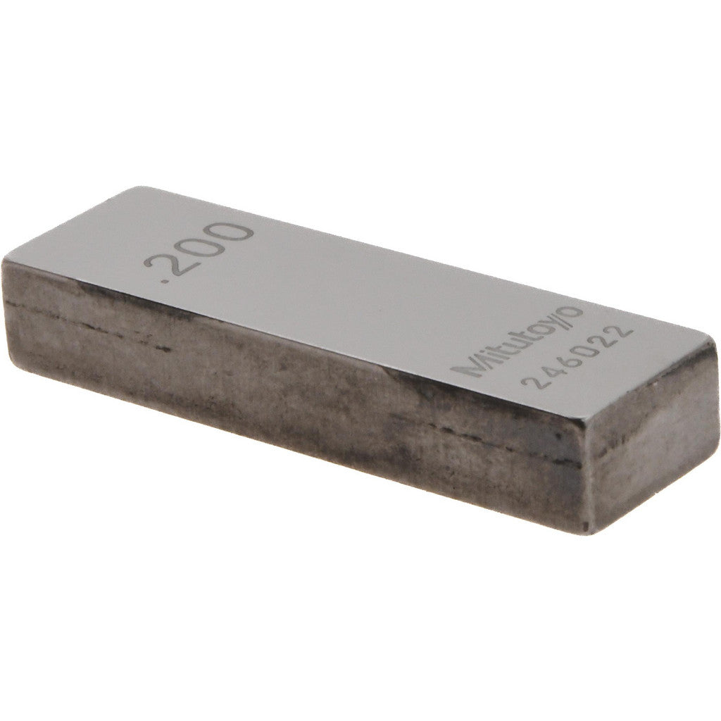 Mitutoyo 611192-531 Rectangle Steel Gage Block: 0.2", Grade 0