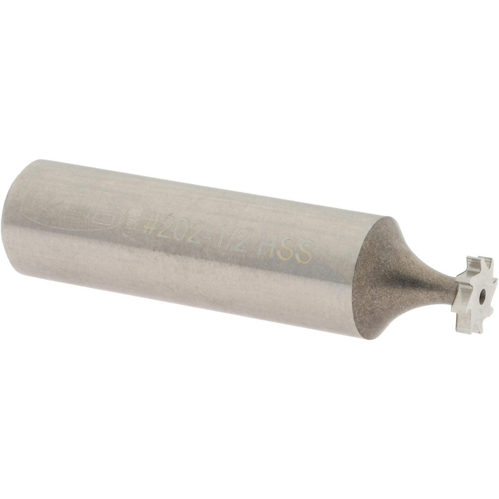 Keo 943-000-009 Woodruff Keyseat Cutter: 0.3125" Cut Dia, 0.0625" Cut Width, 1/2" Shank Dia, Straight Tooth