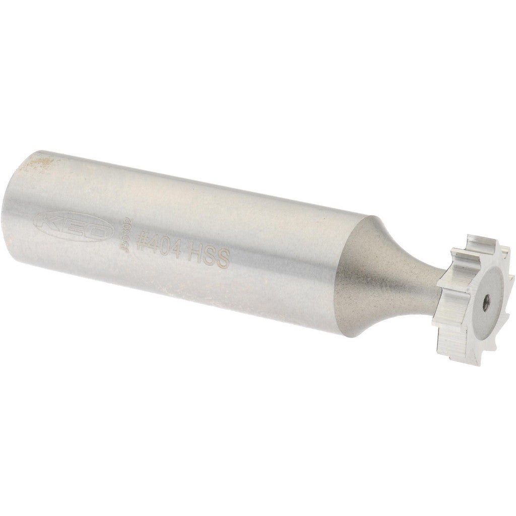 Keo 943-000-065 Woodruff Keyseat Cutter: 0.5" Cut Dia, 0.125" Cut Width, 1/2" Shank Dia, Straight Tooth