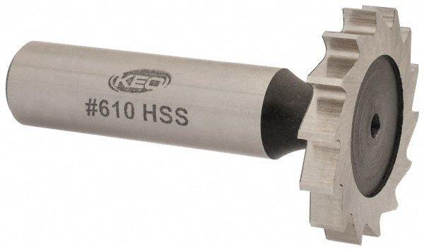 Keo 943-000-241 Woodruff Keyseat Cutter: 1.25" Cut Dia, 0.1875" Cut Width, 1/2" Shank Dia, Straight Tooth