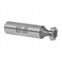 Keo 943-000-069 Woodruff Keyseat Cutter: 0.5" Cut Dia, 0.125" Cut Width, 1/2" Shank Dia, Staggered Tooth