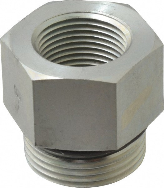 Parker 16-3/4 F5OG-S Industrial Pipe Adapter: 3/4" Female Thread, 1-5/16-12 Male Thread, Male Straight Thread O-Ring x Female NPTF