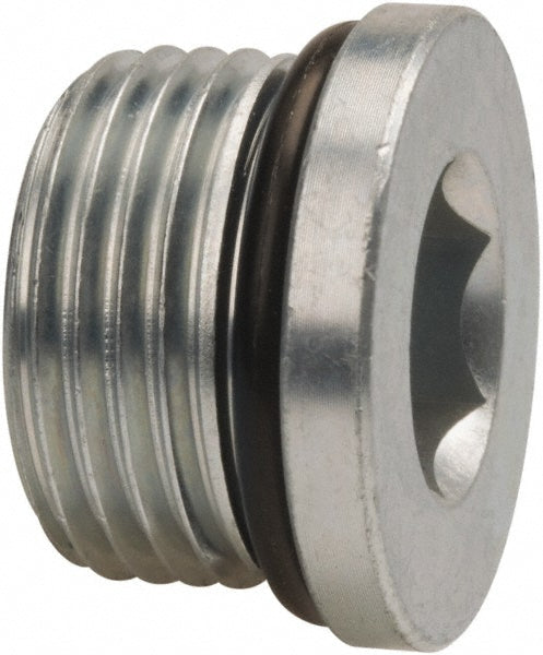 Parker 12 HP5ON-S Industrial Pipe Hex Socket Plug: 1-1/16-12 Male Thread, Male Straight Thread O-Ring