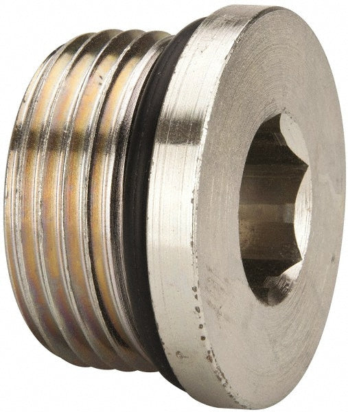 Parker 14 HP5ON-S Industrial Pipe Hex Socket Plug: 1-3/16-12 Male Thread, Male Straight Thread O-Ring