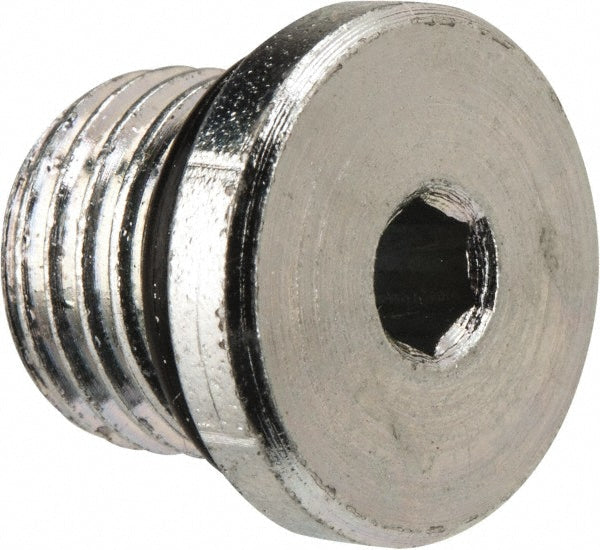 Parker 3 HP5ON-S Industrial Pipe Hex Socket Plug: 3/8-24 Male Thread, Male Straight Thread O-Ring