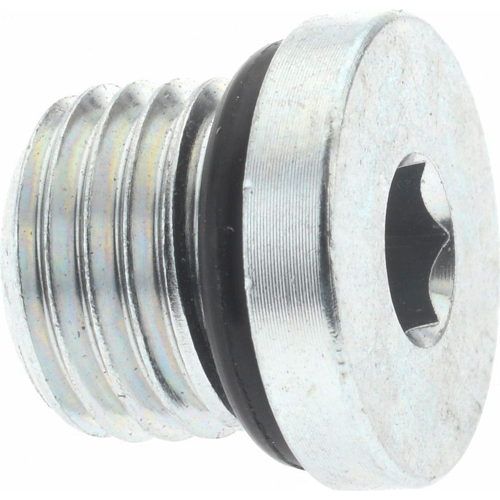 Parker 4 HP5ON-S Industrial Pipe Hex Socket Plug: 7/16-20 Male Thread, Male Straight Thread O-Ring