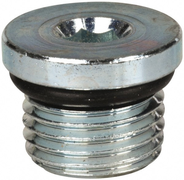Parker 5 HP5ON-S Industrial Pipe Hex Socket Plug: 1/2-20 Male Thread, Male Straight Thread O-Ring