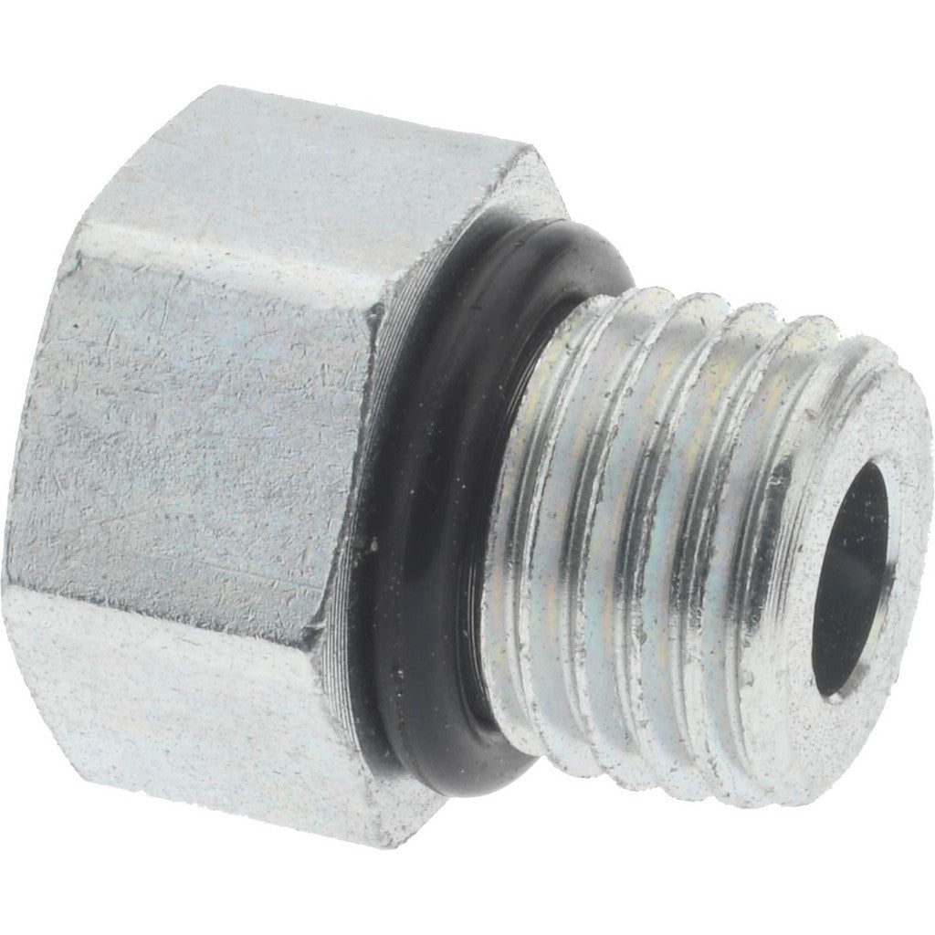 Parker 4 P5ON-S Industrial Pipe Hex Plug: 7/16-20 Male Thread, Male Straight Thread O-Ring