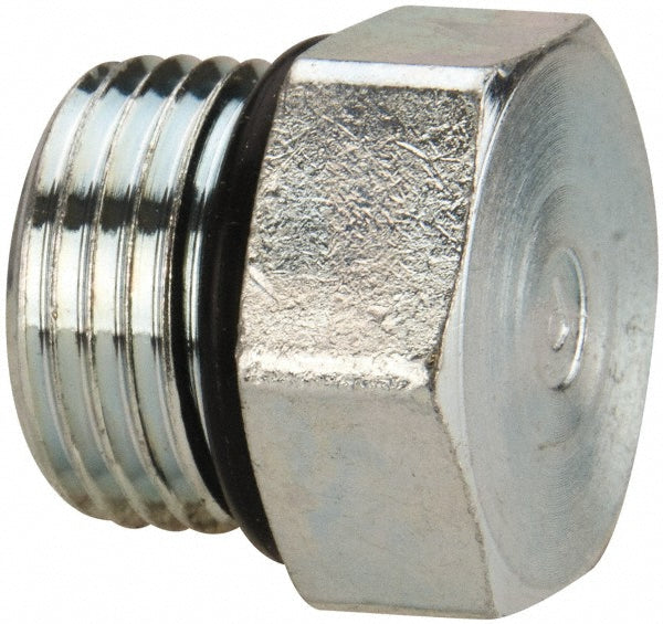 Parker 8 P5ON-S Industrial Pipe Hex Plug: 3/4-16 Male Thread, Male Straight Thread O-Ring